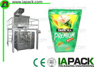 500g Çay Poşeti Premade Kılıfı Paketleme Makinası Doğrusal Ölçeği Dahil